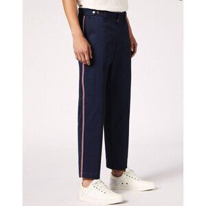 $178 Diesel Men's Slim P-Tucs Tape Trousers Peacoat Blue Jeans Size 34